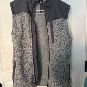 George Charcoal Fleece-Lined Vest
